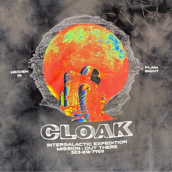 CLOAK Intergalactic Expedition Toe Dye Hoodie - Picture 10 of 11